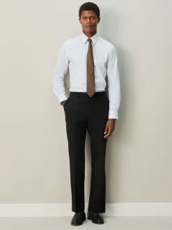 Next Blanc - Slim Fit (Slim Fit) - Chemise habillée texturée à manches longues avec bordure Online