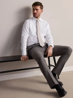 Next Blanc - Slim Fit (Slim Fit) - Chemise Signature texturée élégante Discount