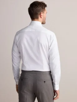 Next Blanc - Slim Fit (Slim Fit) - Chemise Signature texturée élégante Discount