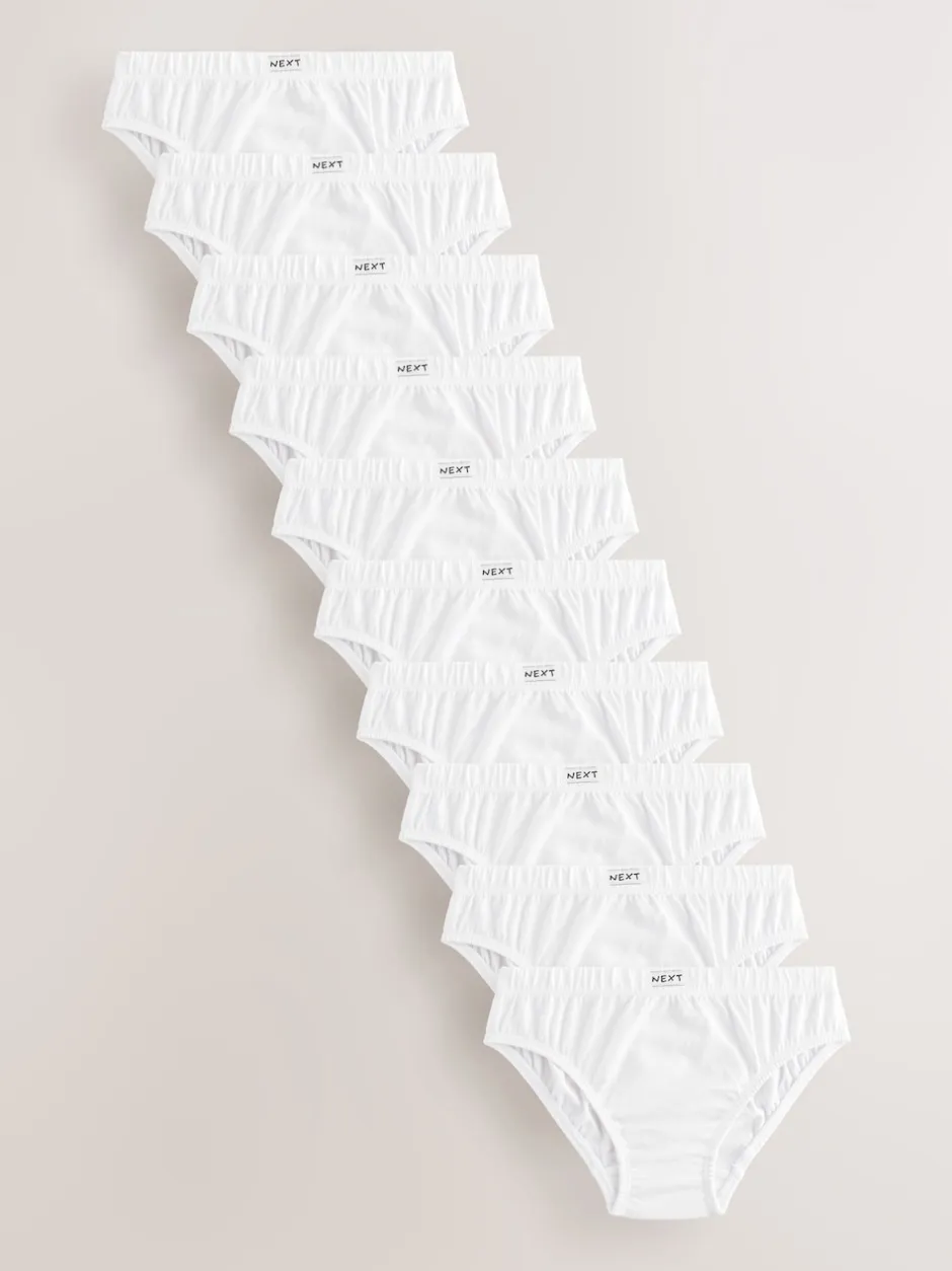 Next Blanc - Slip en coton 100% 10 Paquet (1.5-16ans) Hot