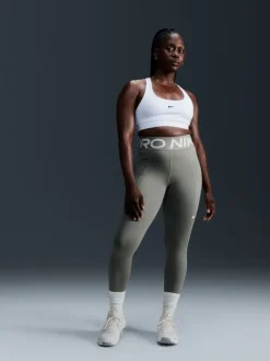 Nike Blanc - Soutien-gorge de sport Swoosh léger