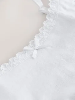 Next Blanc - Strappy Raccourci Hauts 3 Lot (5-16ans) Clearance