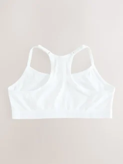 Next Blanc - Strappy Racer Back Crop Tops Pack de 3 (5-16ans) Clearance