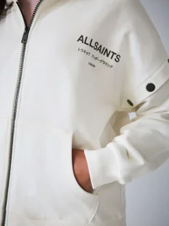 smALLSAINTS Blanc - Sweat à capuche Amphia Underground zippé New