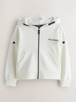 smALLSAINTS Blanc - Sweat à capuche Amphia Underground zippé New