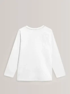 Next Blanc - T-shirt à manches longues (3-16ans) Outlet