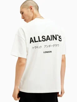 All Saints - T-shirt AllSaints Underground oversize en coton à col rond Blanc Best