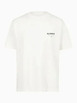 All Saints - T-shirt AllSaints Underground oversize en coton à col rond Blanc Best