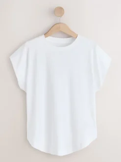 Next Blanc - T-shirt Blend modal TENCEL™ à Mancherons Clearance