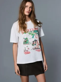 Next Blanc - T-shirt Fleetwood Mac à manches courtes et col rond graphique Sale