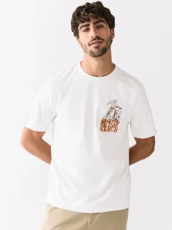 Next Blanc - T-shirt imprimé graphique Yellowstone Outlet
