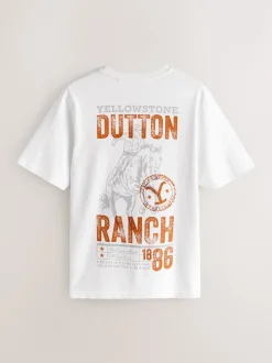 Next Blanc - T-shirt imprimé graphique Yellowstone Outlet