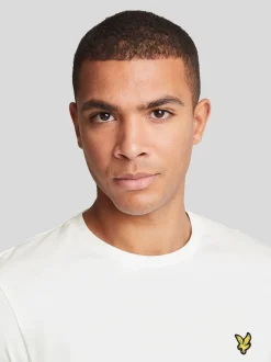 Lyle & Scott - T-shirt Col rond en coton Blanc Best
