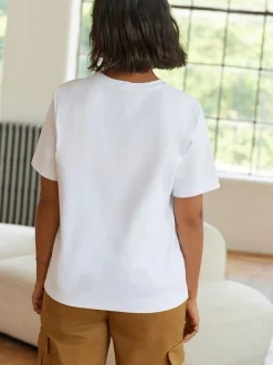 Next - T-shirt Manche courte Col ras du cou lourd Blanc Online