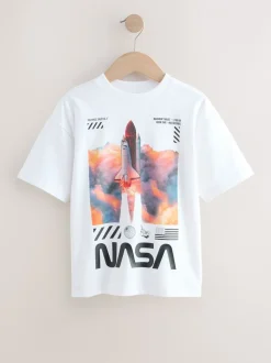 Next Blanc - T-shirt NASA à manches courtes (3-16ans) Clearance