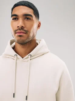 Next - Ajustement régulier - Sweat-shirt à capuche en jersey riche en coton épais Blanc écru Best