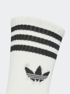 adidas originals - Col rond - 3-Rayures Chaussettes Col rond 3 paires Blanc écru Clearance