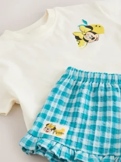 Next Blanc écru - Disney Ensemble haut et short à manches courtes Minnie et Mickey (3mois7ans) Clearance