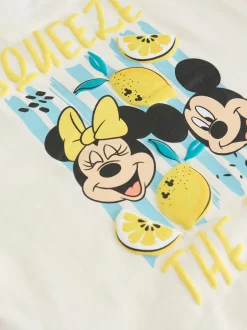 Next Blanc écru - Disney Ensemble haut et short à manches courtes Minnie et Mickey (3mois7ans) Clearance