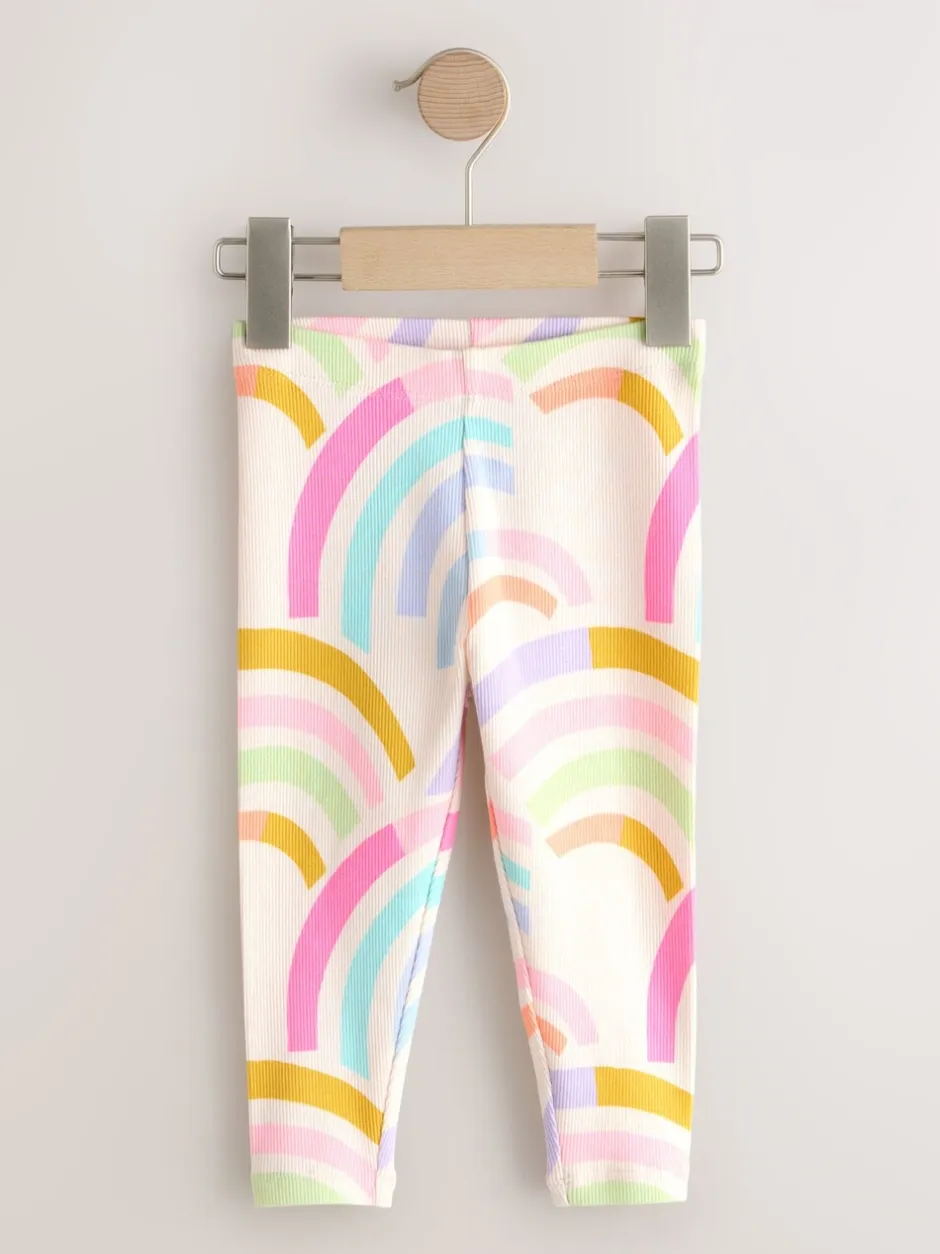 Next Blanc écru - Leggings côtelés (3mois-7ans)