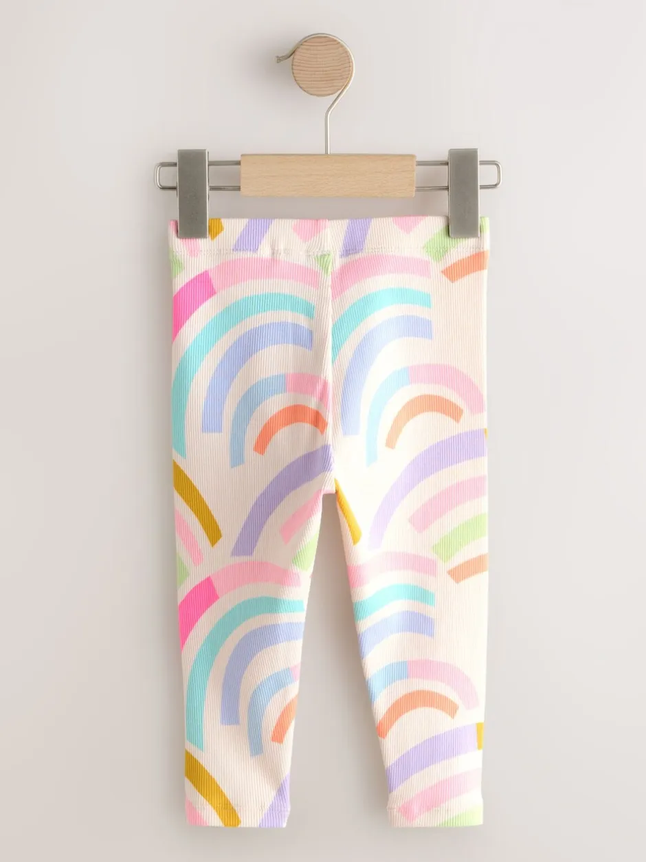 Next Blanc écru - Leggings côtelés (3mois-7ans)