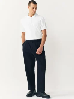 Next Blanc écru - Polo texturé élégant à col zippé Outlet