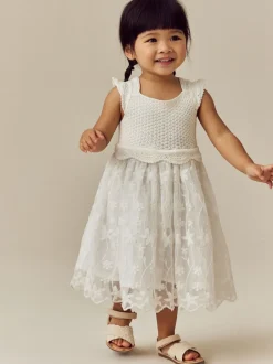 Next Blanc écru - Robe d'occasion en tricot (3mths-10yrs) Hot