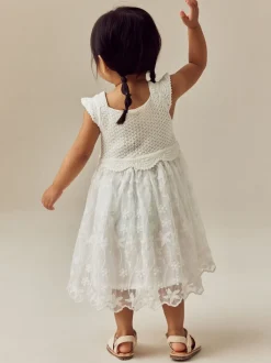 Next Blanc écru - Robe d'occasion en tricot (3mths-10yrs) Hot