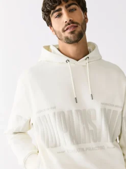 Next - Sweat à capuche Imprimé graphique Blanc écru Best