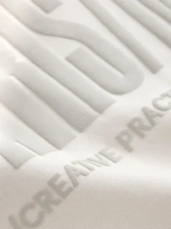 Next - Sweat à capuche Imprimé graphique Blanc écru Best