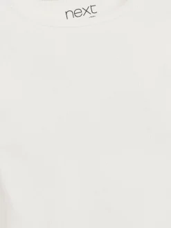 Next - Top côtelé à manches longues (3-16ans) Blanc écru/crème Outlet