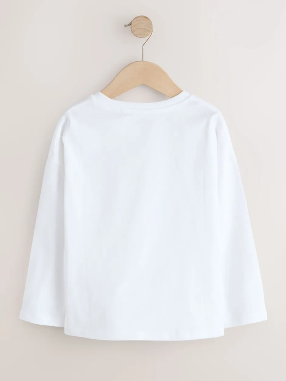 Next Blanc cœurs arc-en-ciel - Haut à manches longues à sequins (3-16ans) Discount