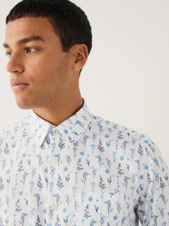 Next - Chemise à manches longues Blanc et bleu à fleurs Best