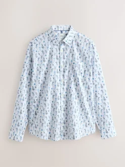 Next - Chemise à manches longues Blanc et bleu à fleurs Best
