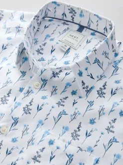 Next - Chemise à manches longues Blanc et bleu à fleurs Best