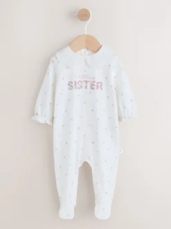 Next Blanc Little Sister - Combinaison de nuit BÉBÉ famille (0-2ans) Clearance