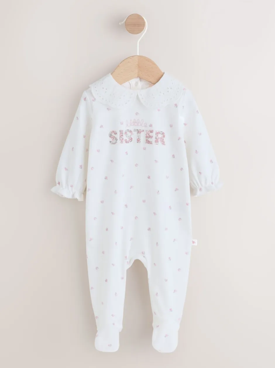 Next Blanc Little Sister - Combinaison de nuit BÉBÉ famille (0-2ans) Clearance