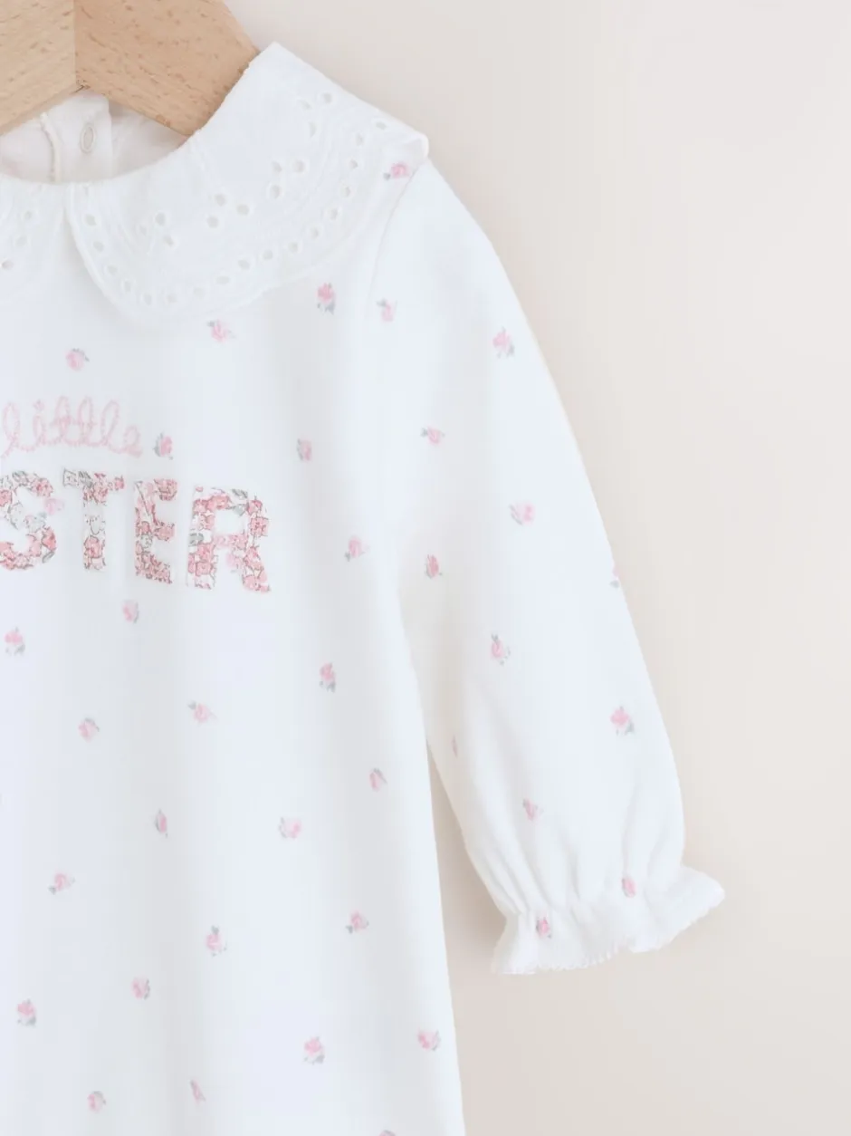 Next Blanc Little Sister - Combinaison de nuit BÉBÉ famille (0-2ans) Clearance