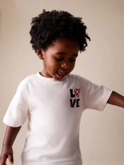 Next Blanc Love - T-shirt de Saint-Valentin à manches courtes (3mois à7ans) Online