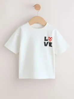 Next Blanc Love - T-shirt de Saint-Valentin à manches courtes (3mois à7ans) Online