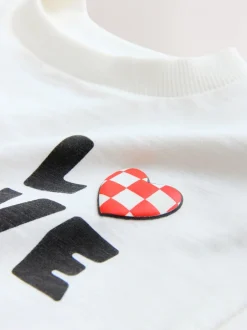 Next Blanc Love - T-shirt de Saint-Valentin à manches courtes (3mois à7ans) Online