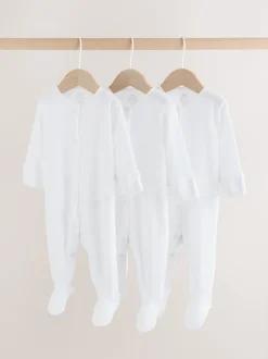 Next Blanc maille pointelle - Lot de 3 dors-bien bébé (0-18mois) Discount