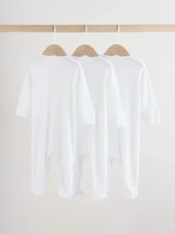 Next Blanc maille pointelle - Lot de 3 dors-bien bébé (0-18mois) Discount