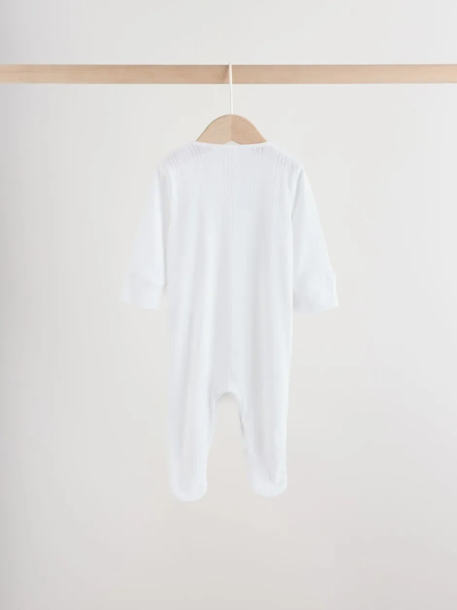 Next Blanc maille pointelle - Lot de 3 dors-bien bébé (0-18mois) Discount