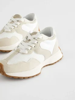 Next - Baskets épaisses Dentelle-up Blanc neutre Online