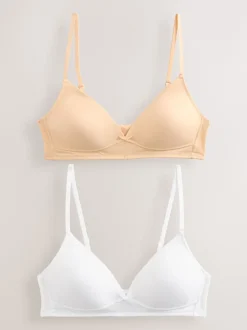 Next Blanc nu - Paquet de soutiens-gorge d'entraînement 2 Outlet