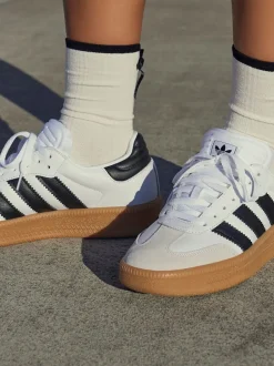 adidas originals Blanc perlé - Baskets XLG Samba Outlet