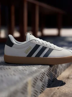 adidas - VL Court 3.0 Formateurs Blanc éteint New