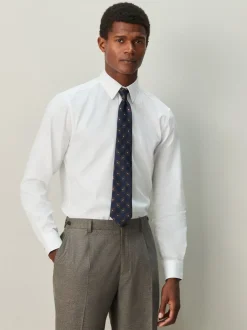 Next - Chemise élégante en coton riche texturée Blanc texturé