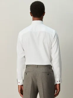 Next - Chemise élégante en coton riche texturée Blanc texturé